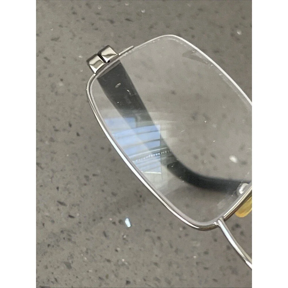 Superflex 377 c.1 54-19-145 Black Half Rim Eyeglasses Frames ONLY Silver